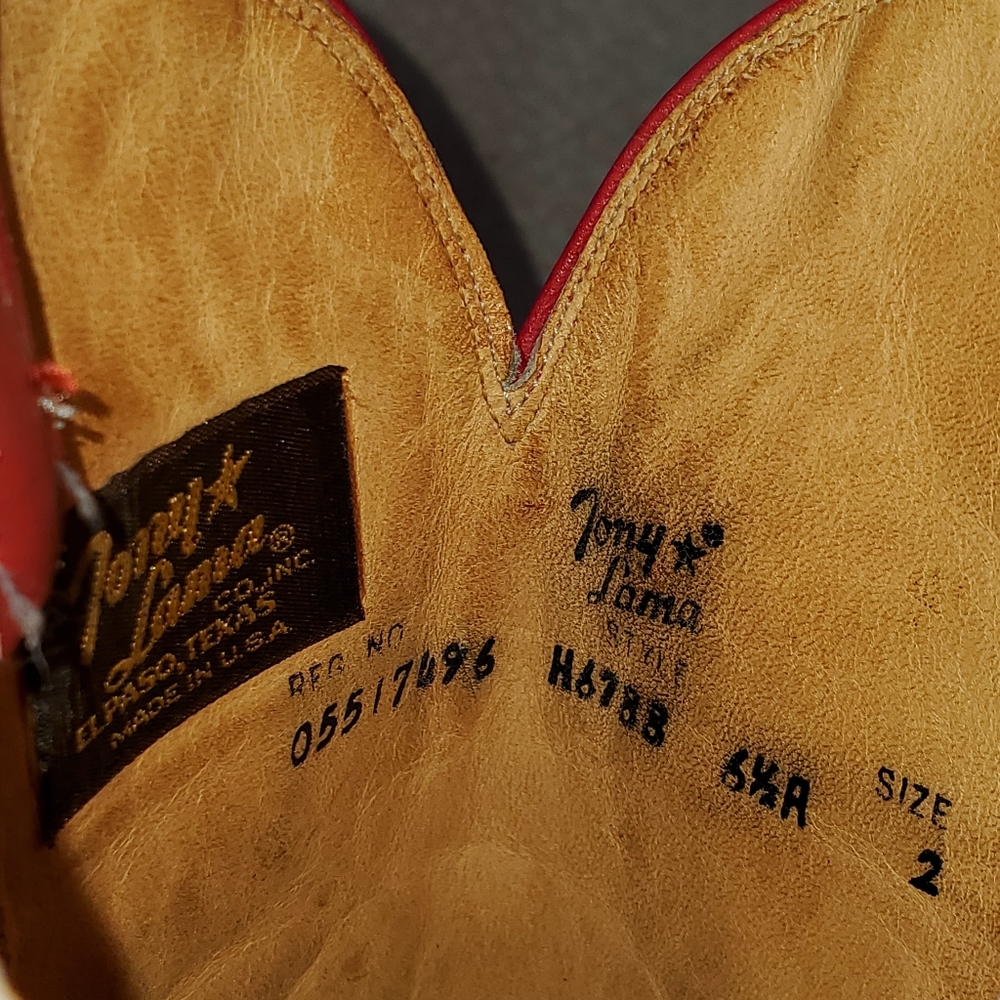 SOLD Vtg red Tony Lama ropers - Picture 8 of 8